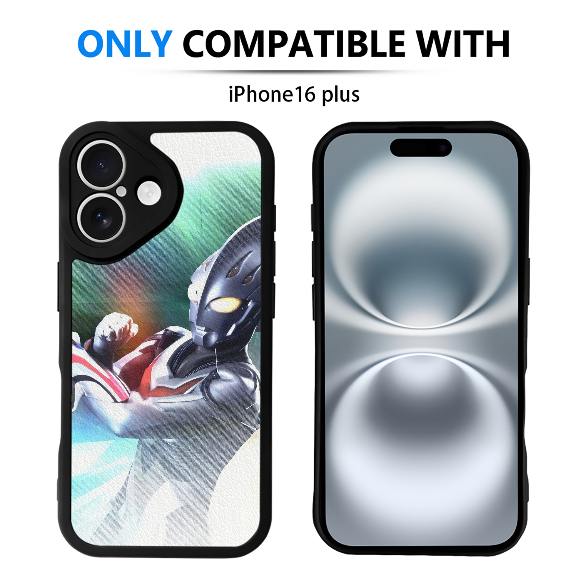 （画像用） ウルトラマン Ultraman 【iPhone 16シリーズ対応】シリコンスマホケース（レザー調） 材質：シリコン